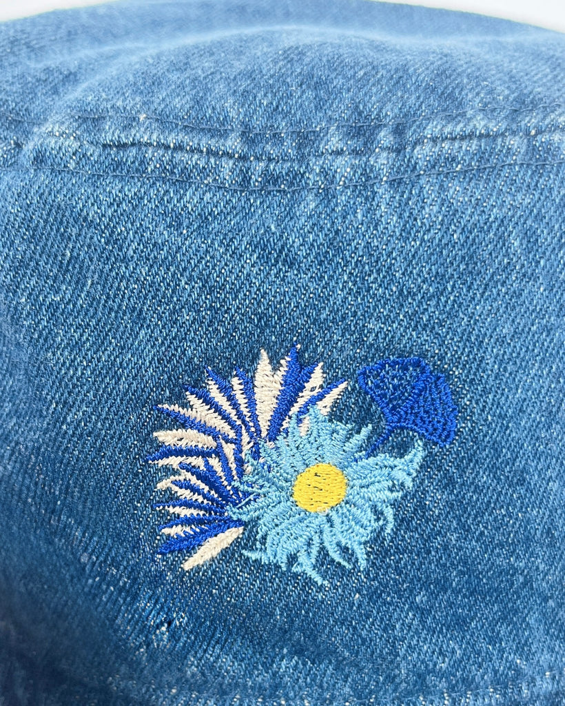 Flora Bucket Hat - Denim - Juliette Design