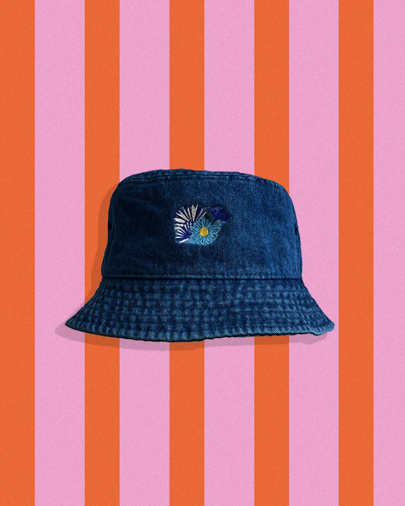Flora Bucket Hat - Denim - Juliette Design