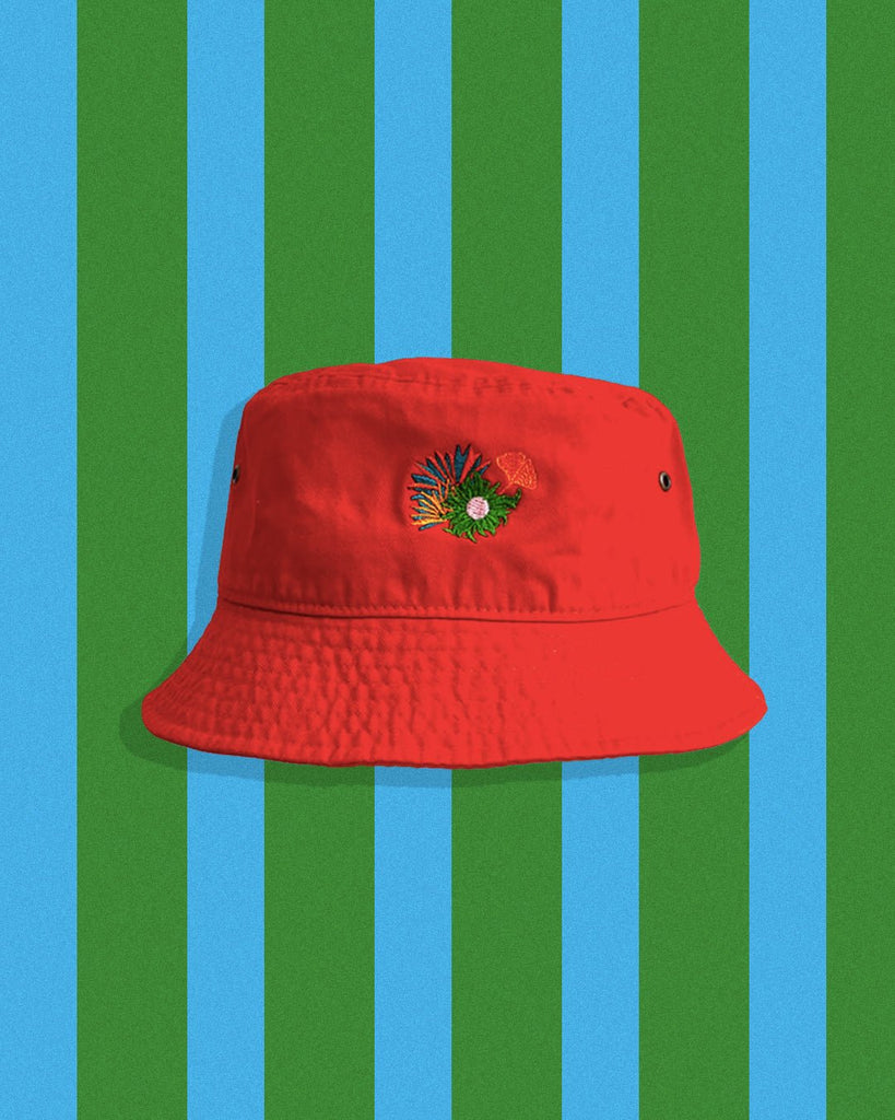 Flora Bucket Hat - Orange - Juliette Design