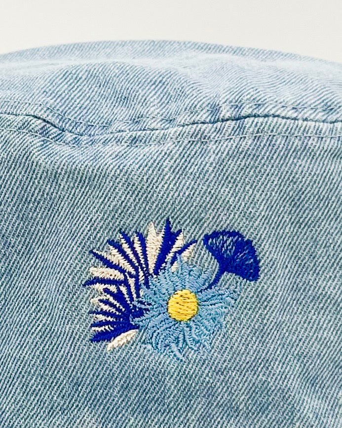 Flora Bucket Hat - Washed Denim - Juliette Design